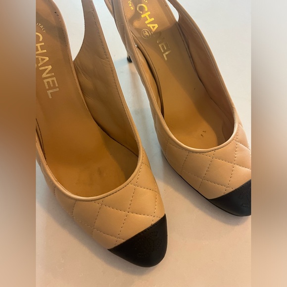 Chanel Quilted Slingback Heels - Picture 2 of 7